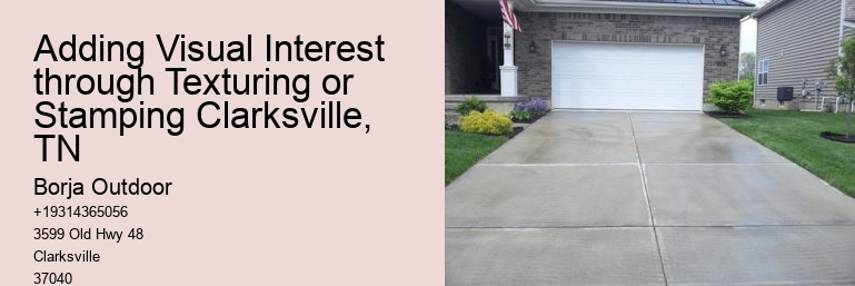 Adding Visual Interest through Texturing or Stamping Clarksville, TN